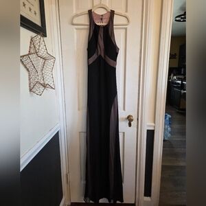 Night Way Collections Black and Nude Maxi Dress